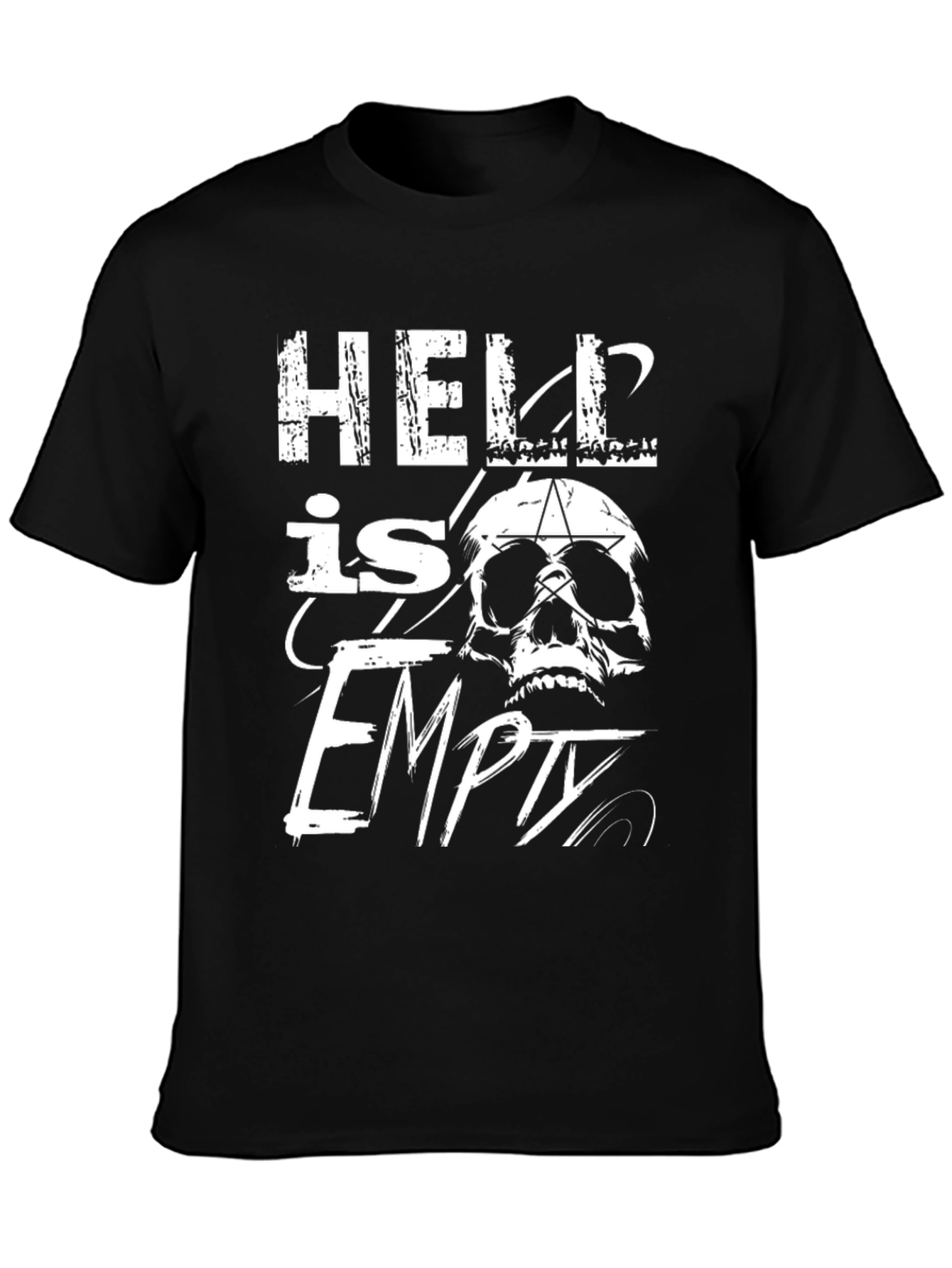 Hell is Empty Graphic Tee - Black Cotton T-Shirt