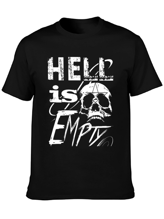 Hell is Empty Graphic Tee - Black Cotton T-Shirt