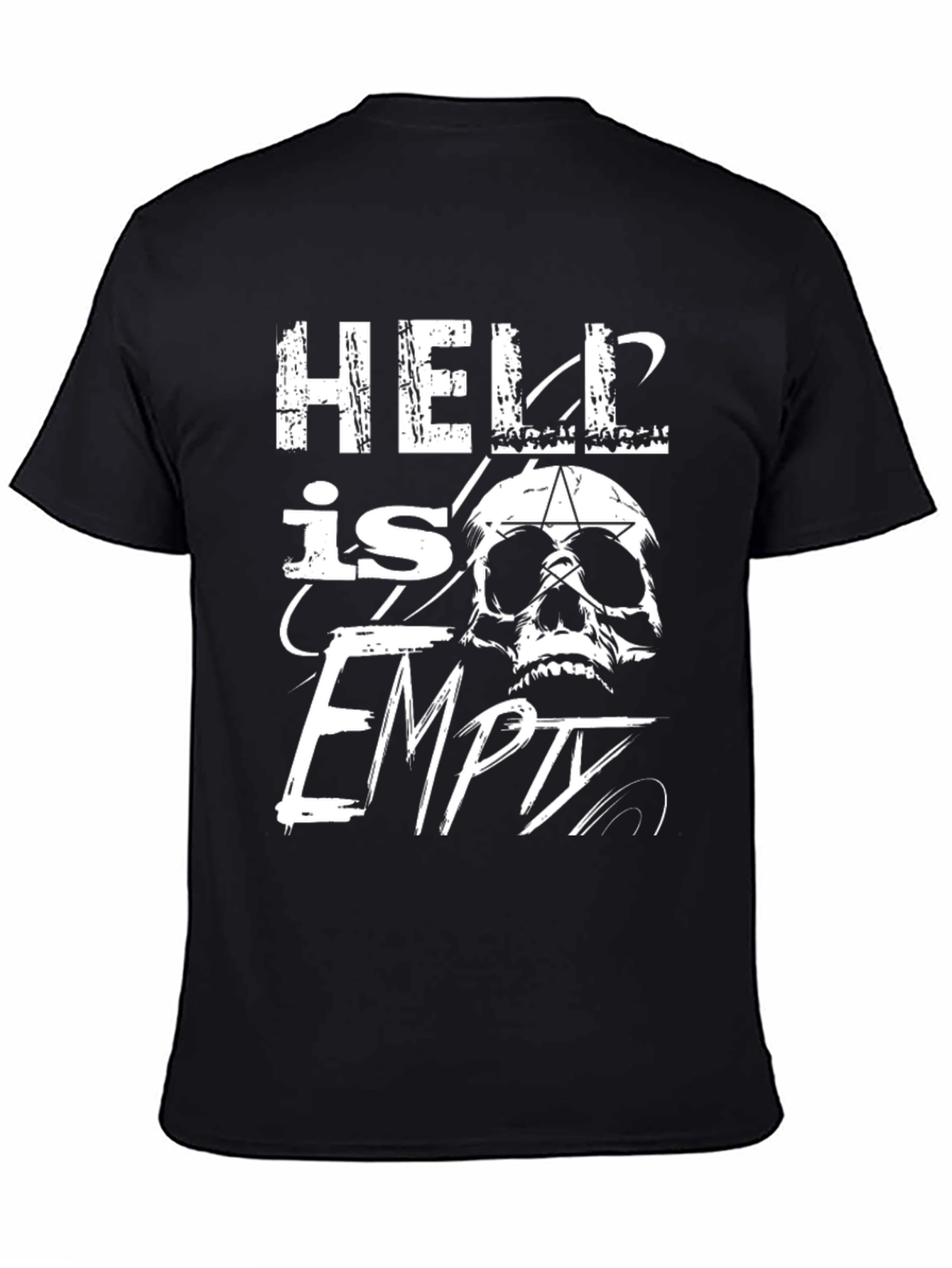 Hell is Empty Graphic Tee - Black Cotton T-Shirt