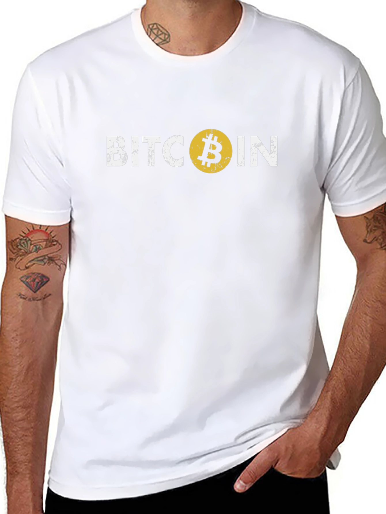 Bitcoin Logo Graphic T-Shirt - Cryptocurrency Tee