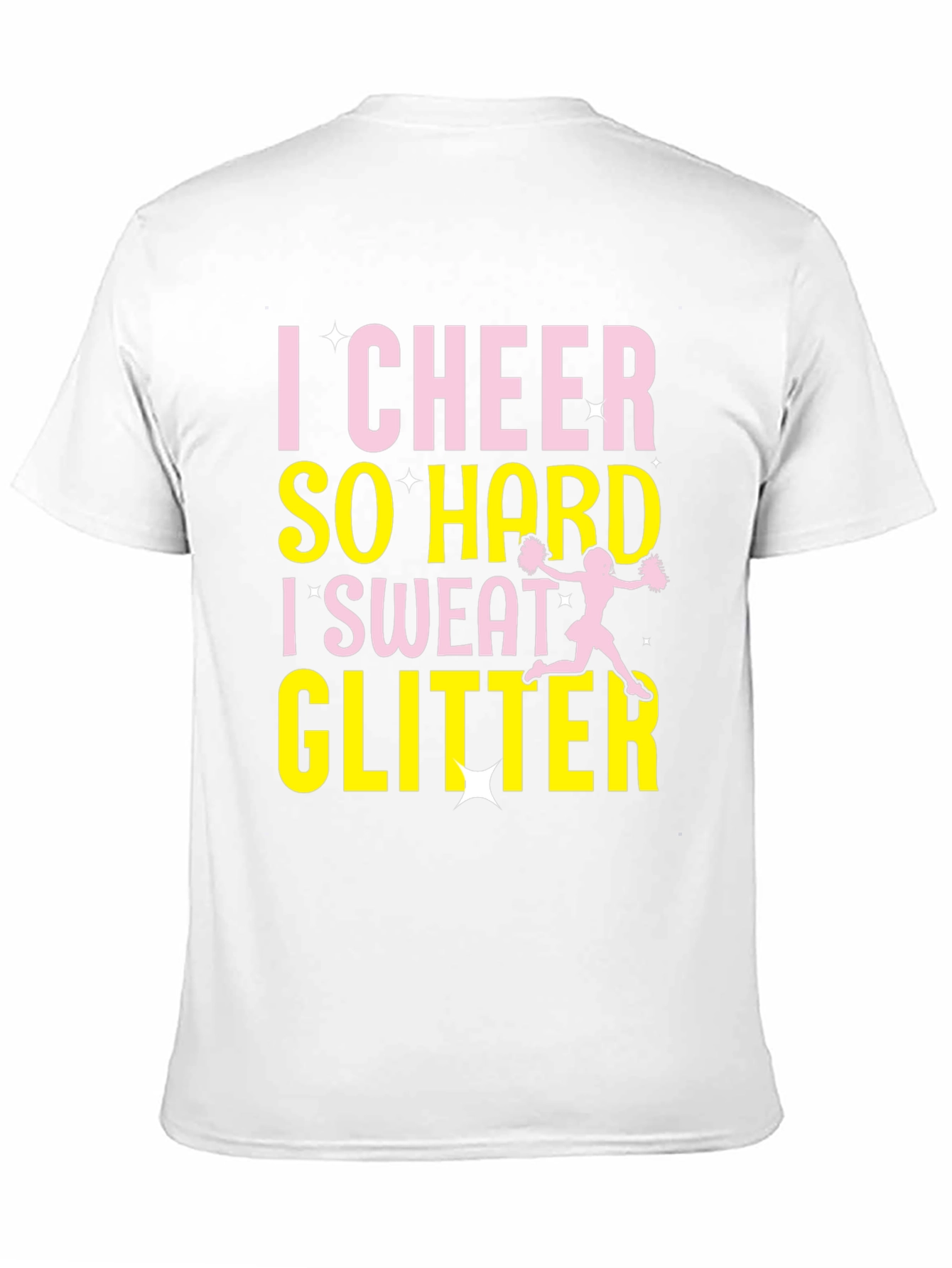 I Cheer So Hard I Sweat Glitter Black T-Shirt