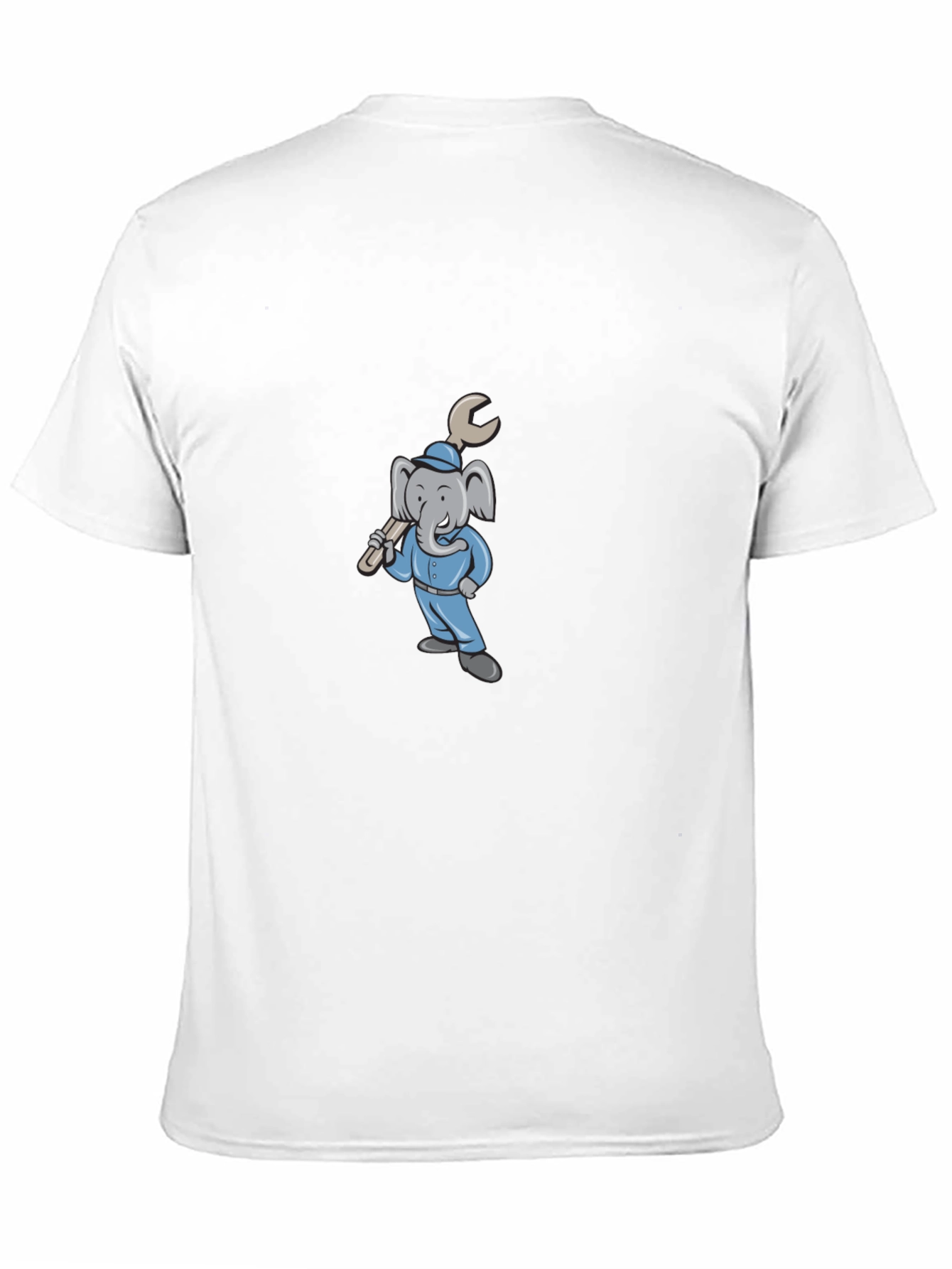 Cartoon Elephant Mechanic Graphic Tee