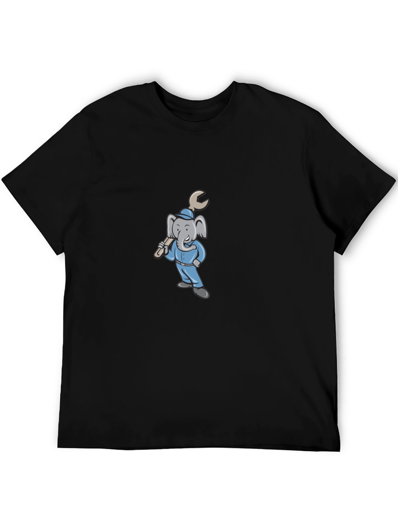 Cartoon Elephant Mechanic Graphic Tee