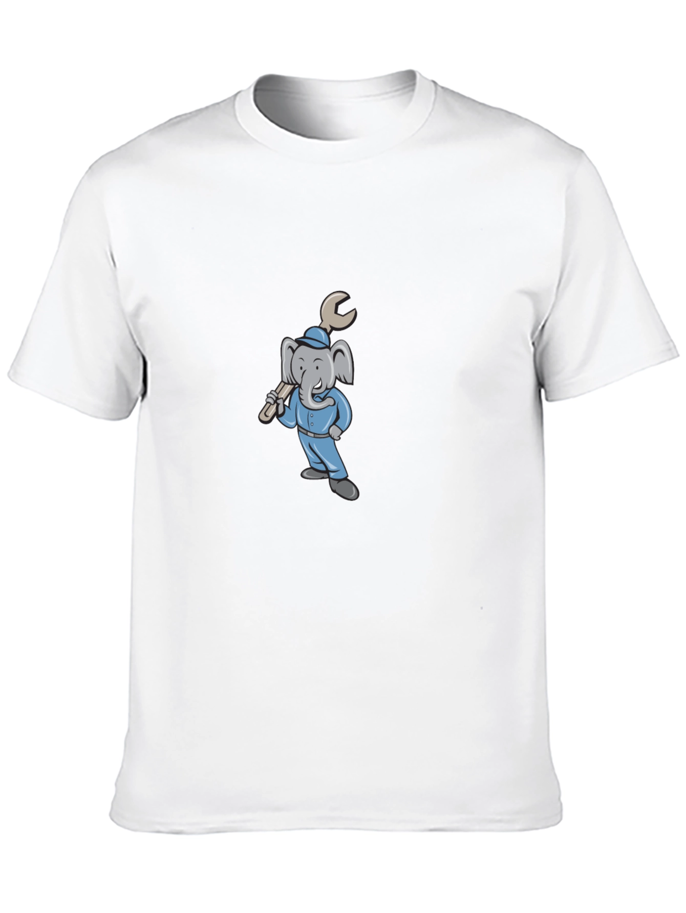 Cartoon Elephant Mechanic Graphic Tee