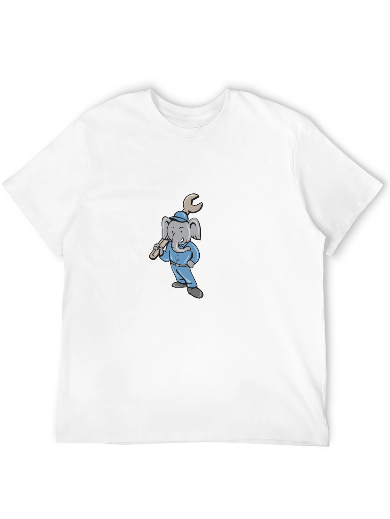 Cartoon Elephant Mechanic Graphic Tee