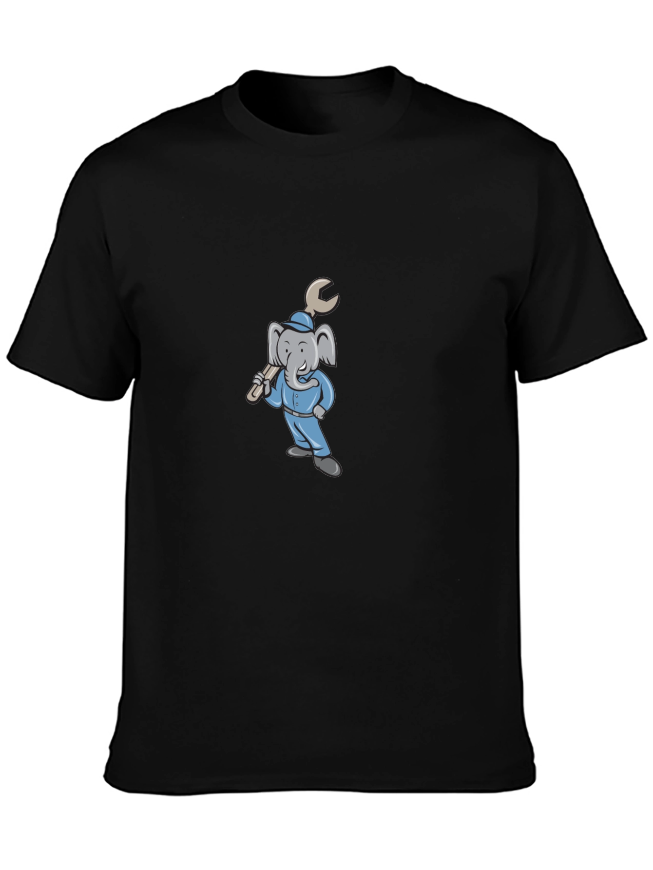 Cartoon Elephant Mechanic Graphic Tee