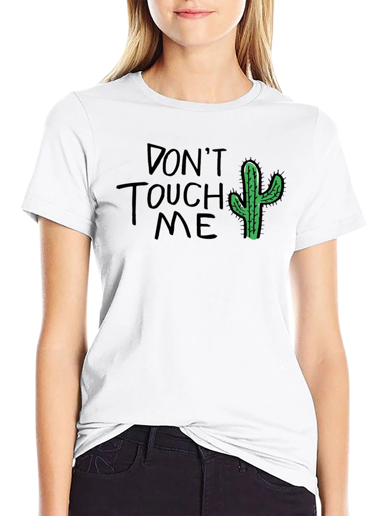 Dont Touch Me Cactus Graphic T-Shirt