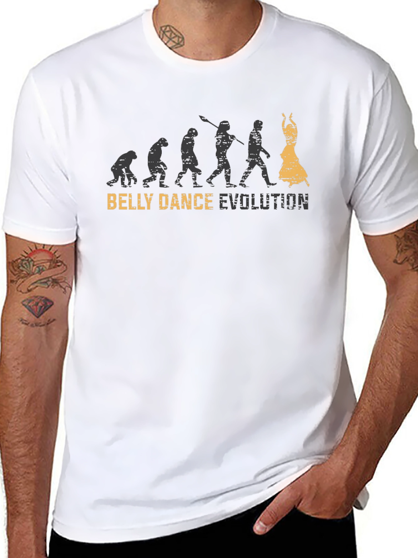 Belly Dance Evolution Black Graphic T-Shirt