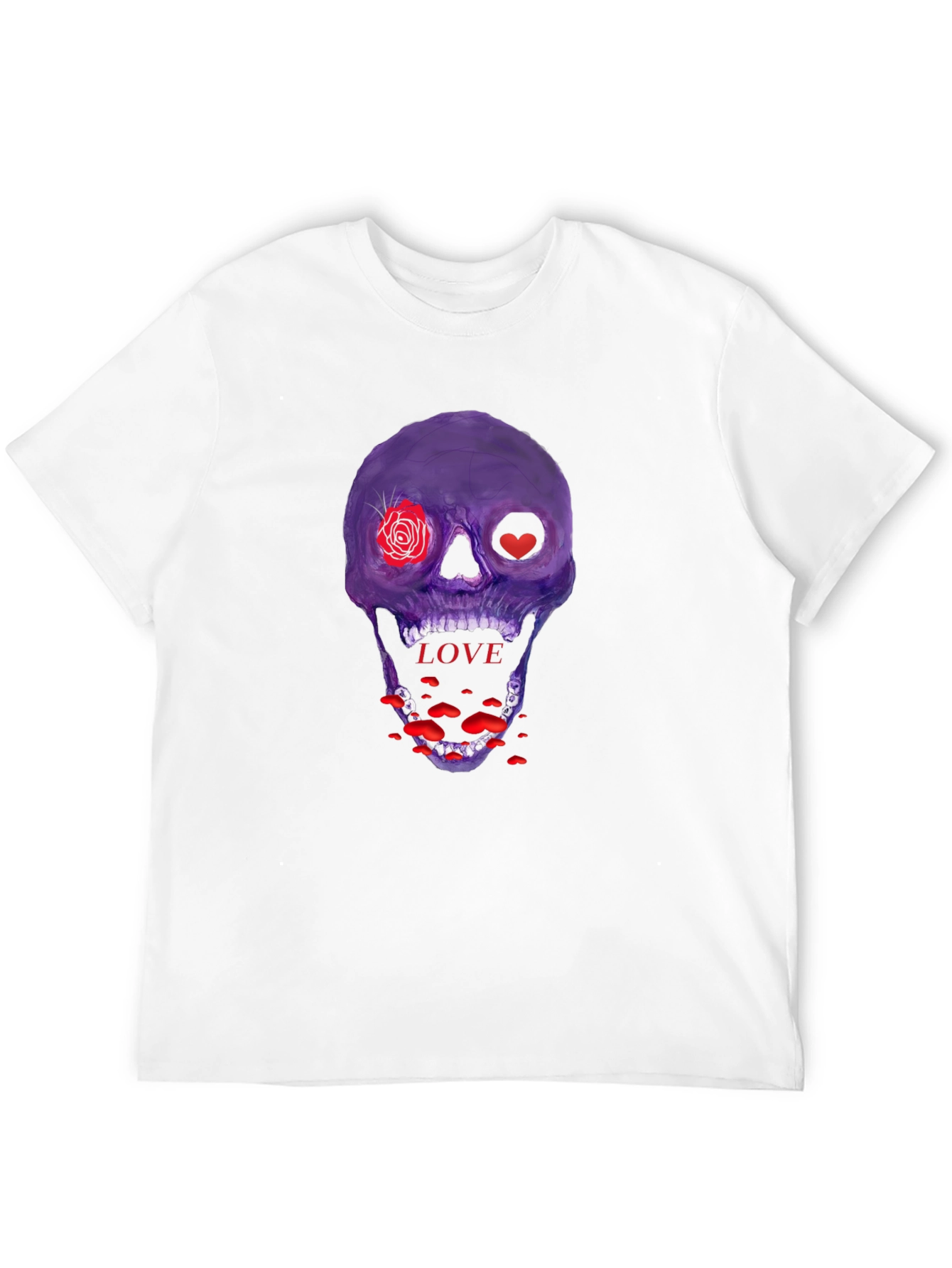 Love Skull Graphic Tee - Unique Design