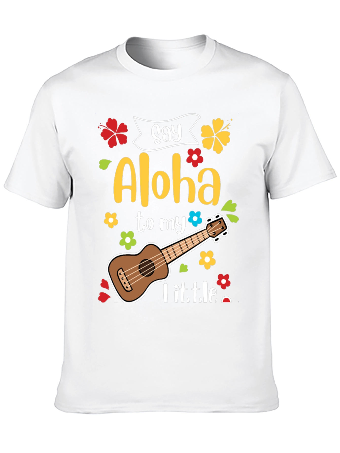 Say Aloha Ukulele Graphic T-Shirt