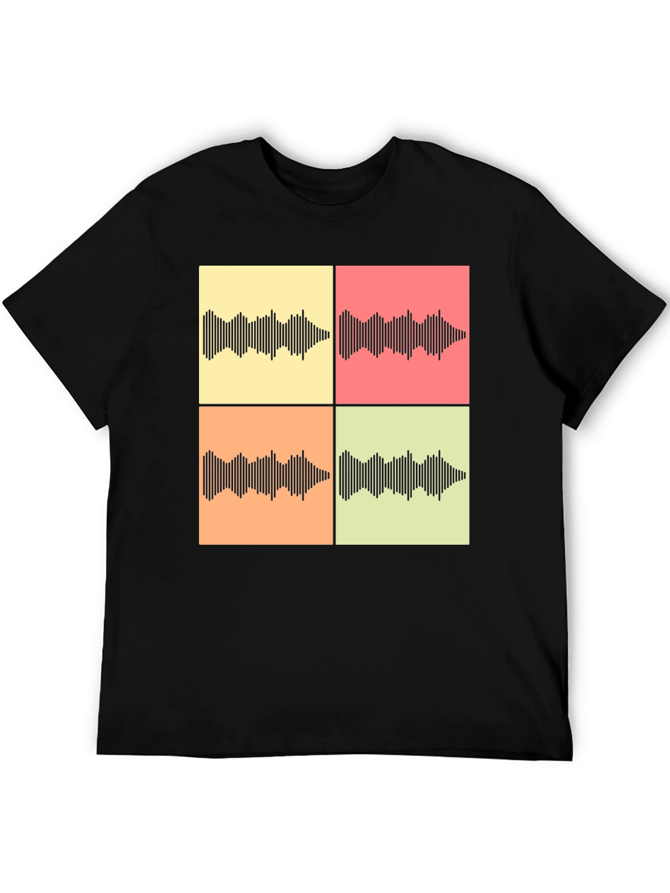 Retro Soundwave Graphic Tee - Black