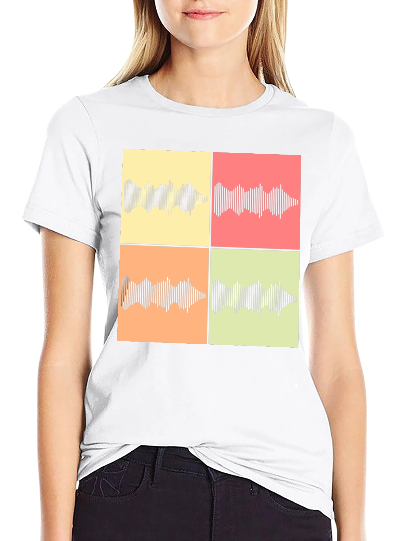 Retro Soundwave Graphic Tee - Black