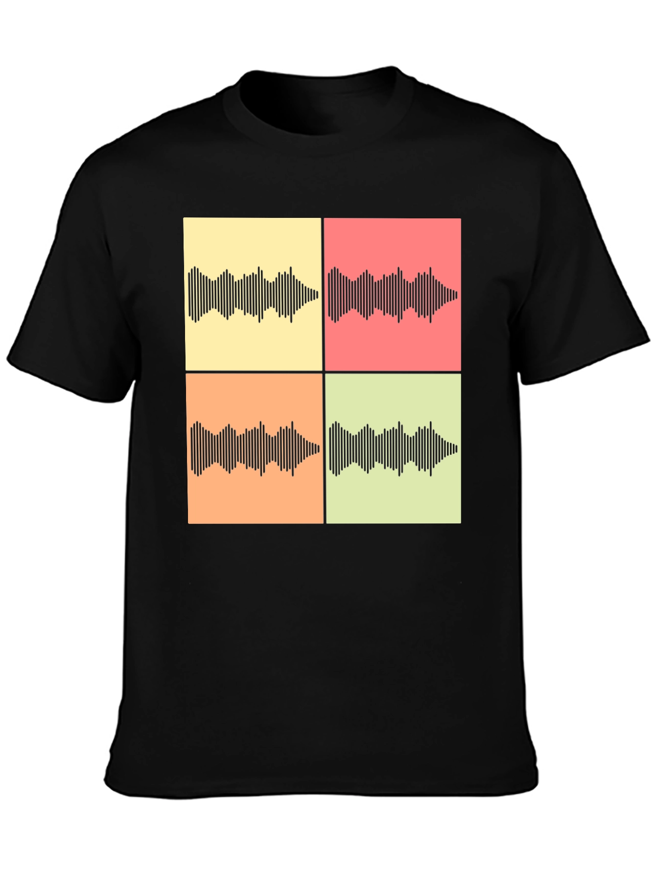 Retro Soundwave Graphic Tee - Black