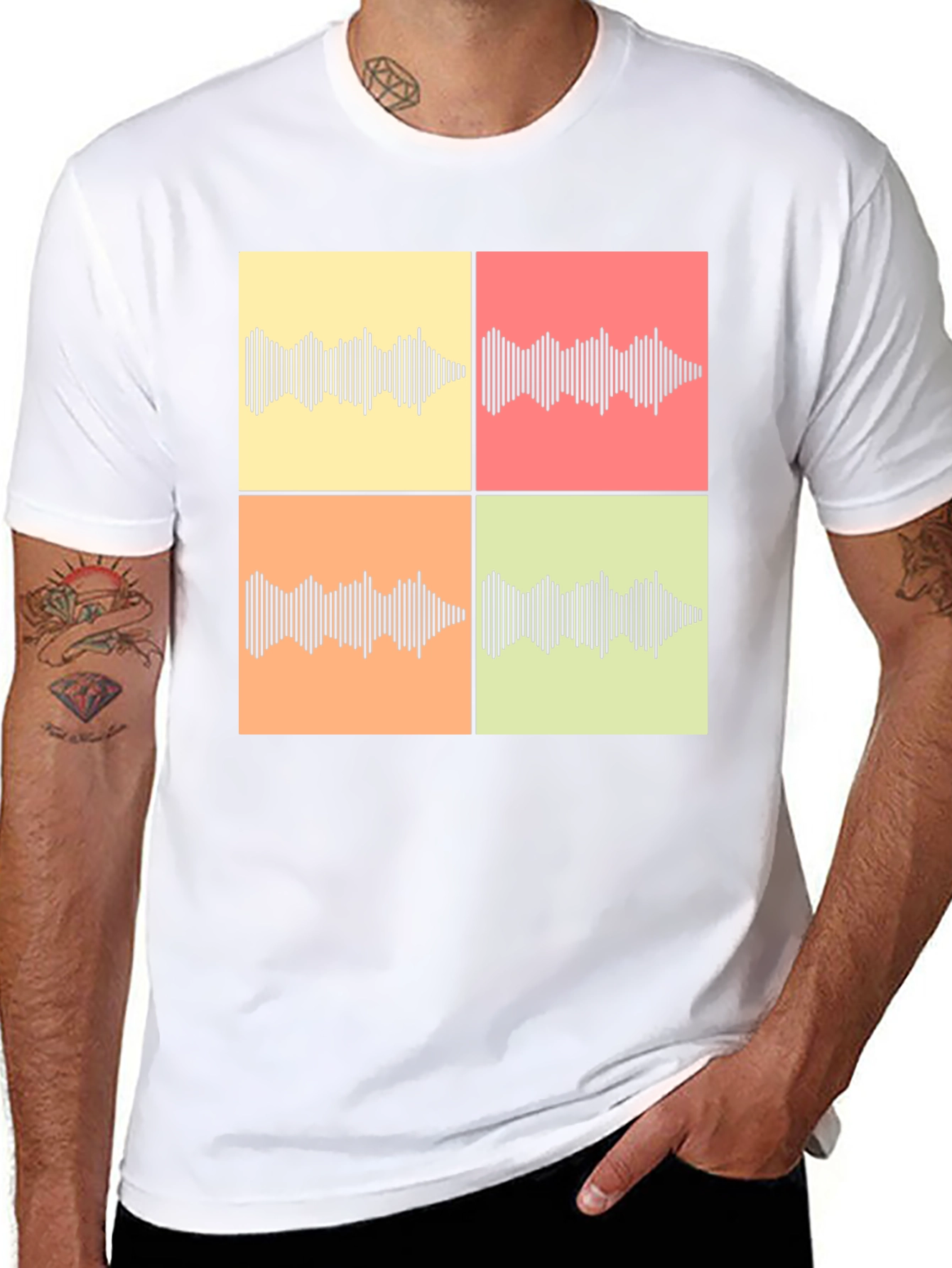 Retro Soundwave Graphic Tee - Black