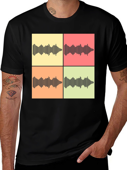 Retro Soundwave Graphic Tee - Black