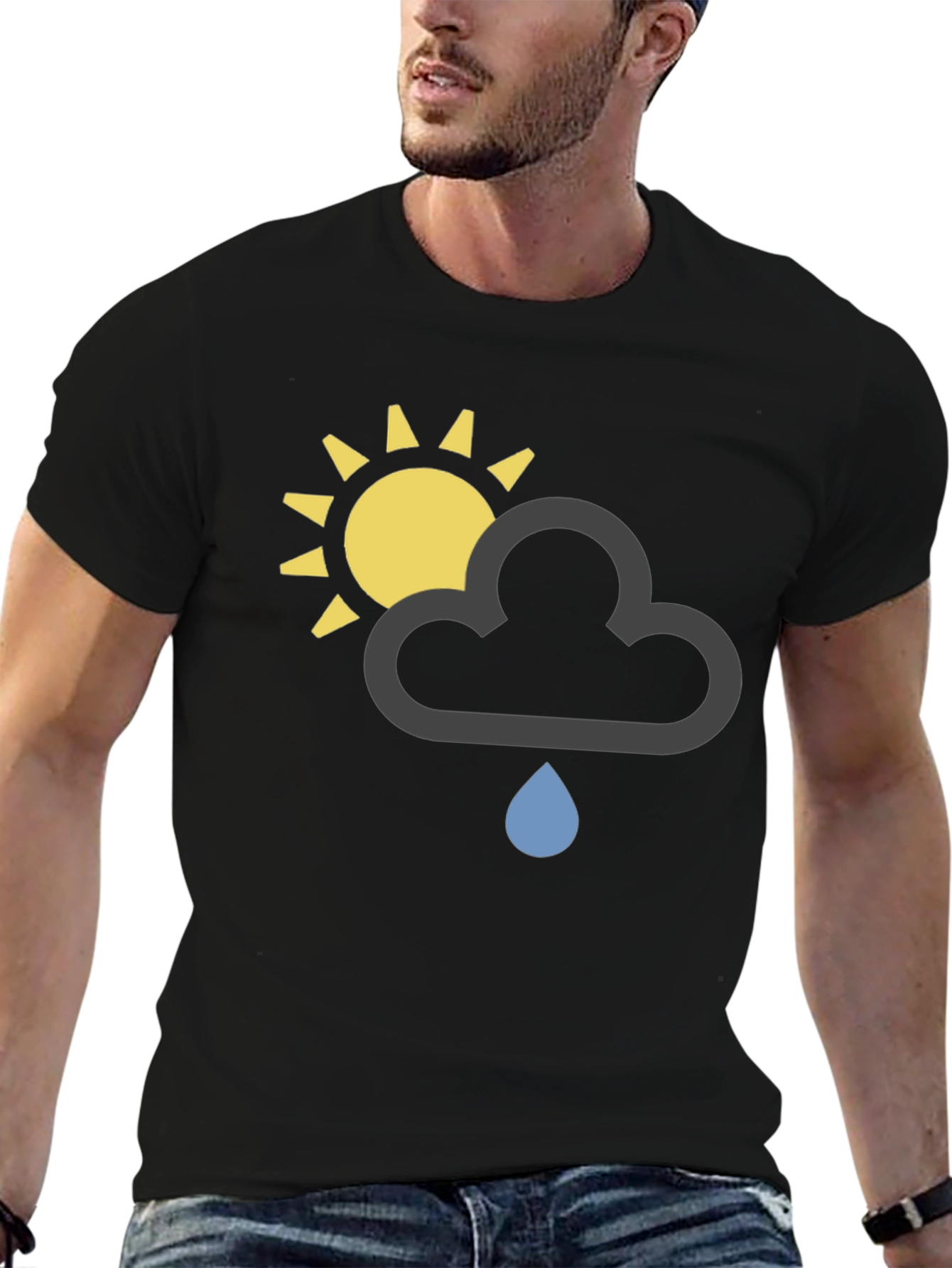 Weather Graphic T-Shirt - Sun Cloud Rain