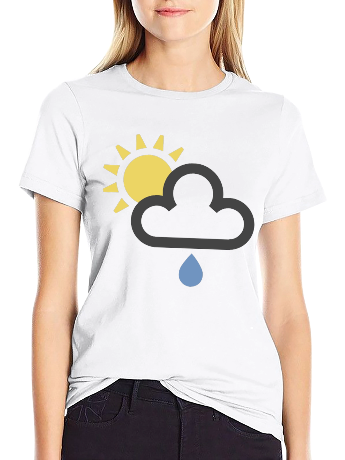 Weather Graphic T-Shirt - Sun Cloud Rain
