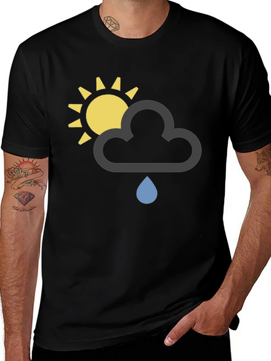 Weather Graphic T-Shirt - Sun Cloud Rain