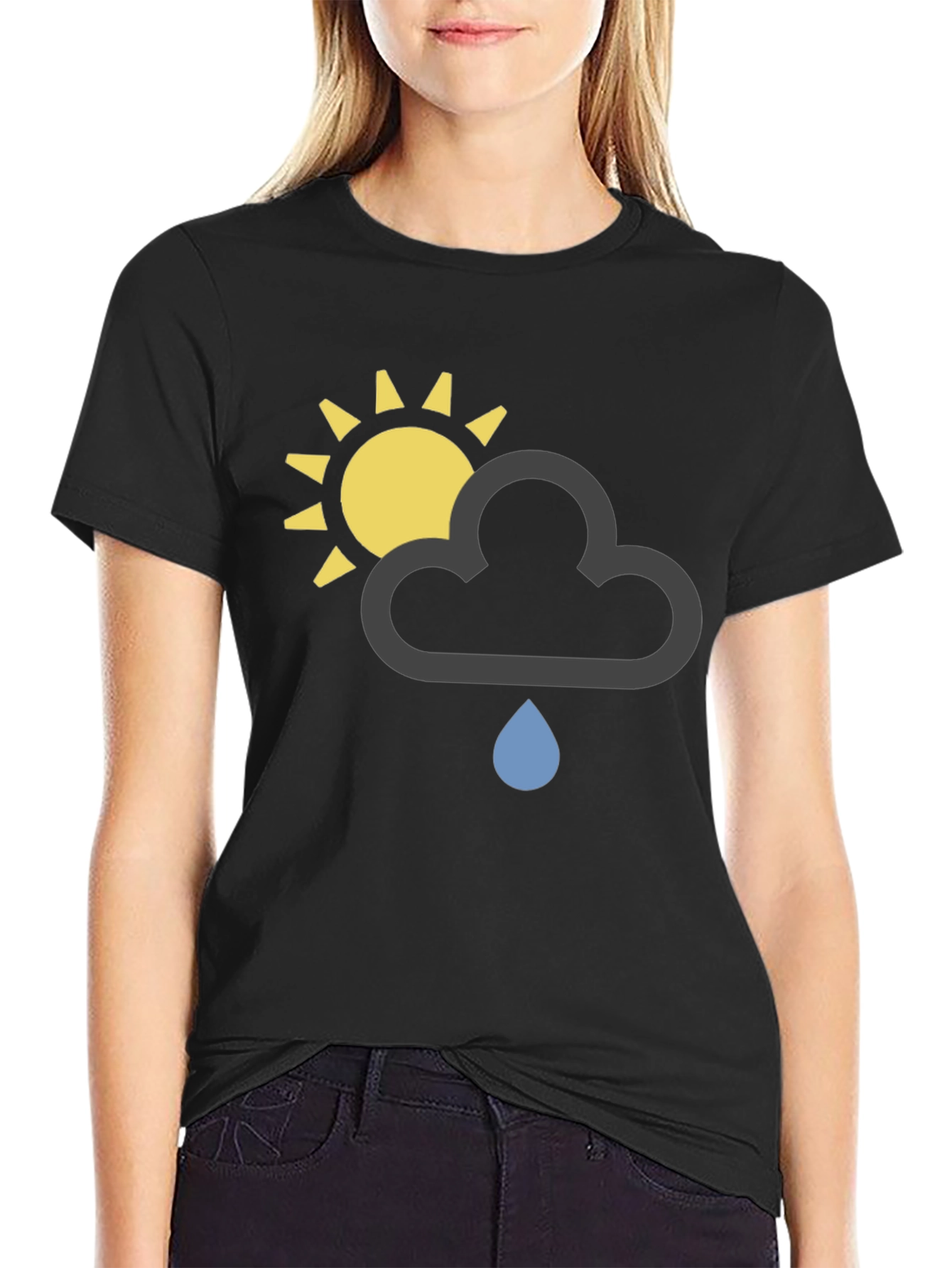 Weather Graphic T-Shirt - Sun Cloud Rain