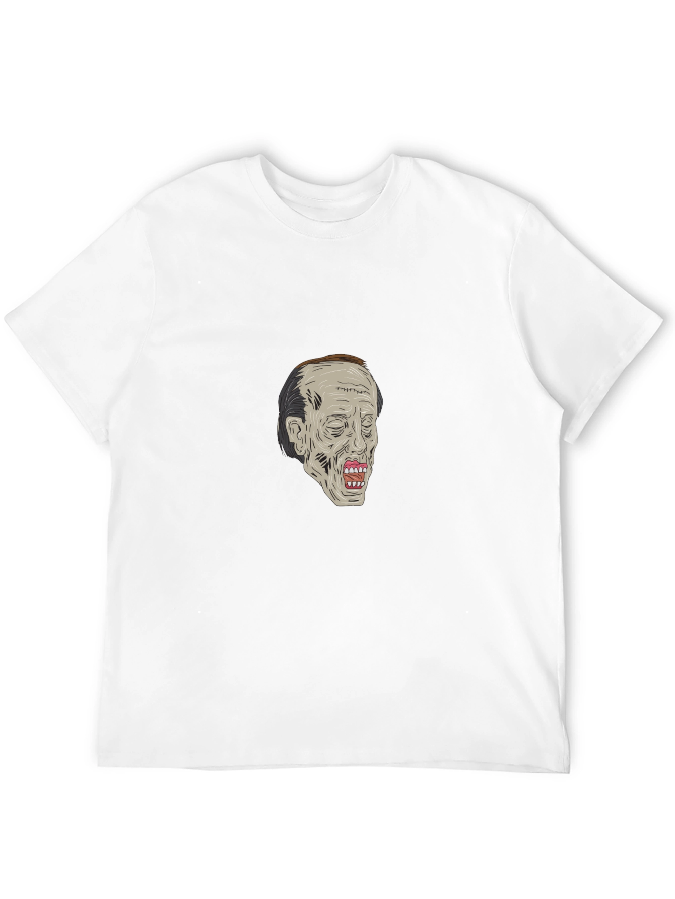 Zombie Head Graphic Black T-Shirt