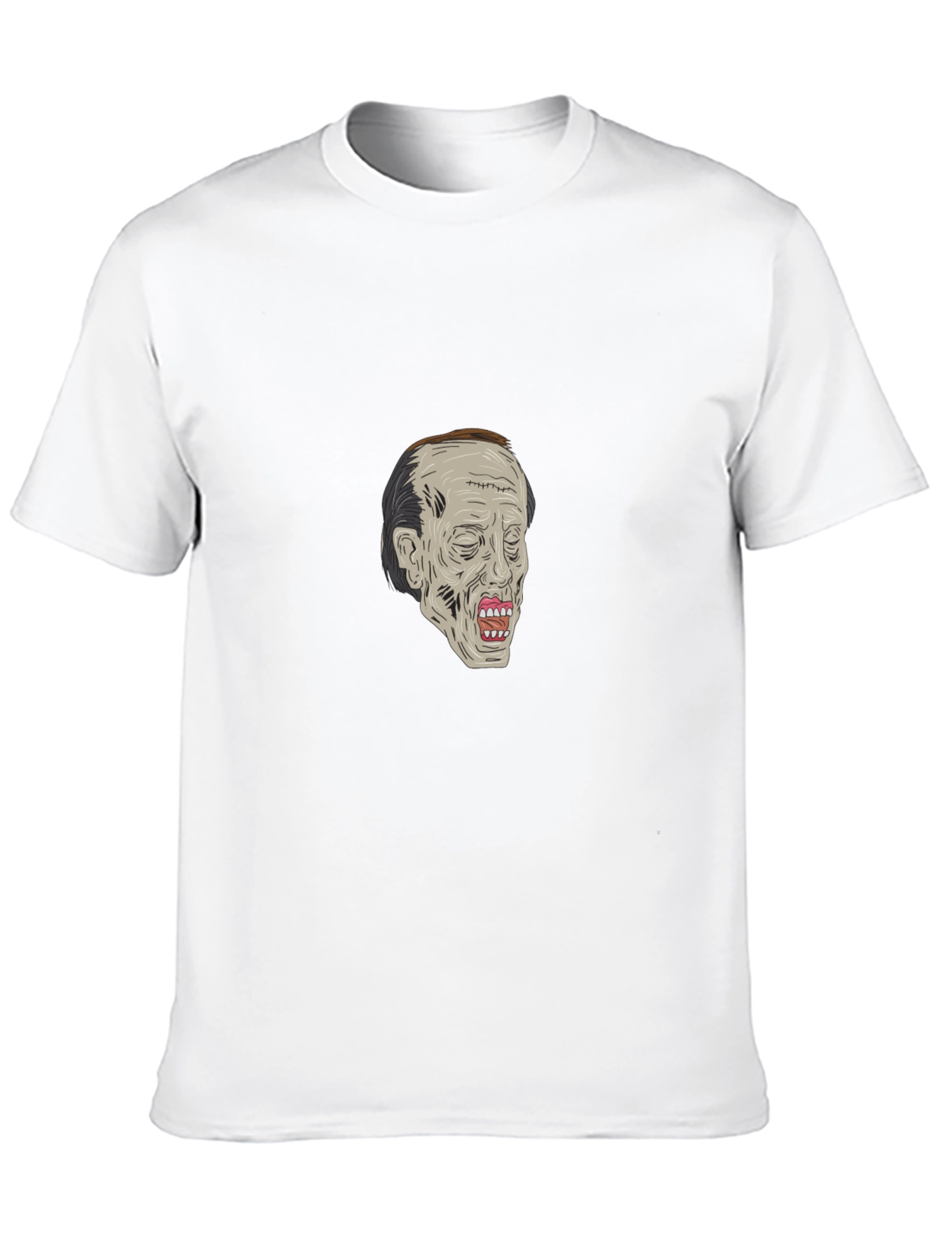 Zombie Head Graphic Black T-Shirt