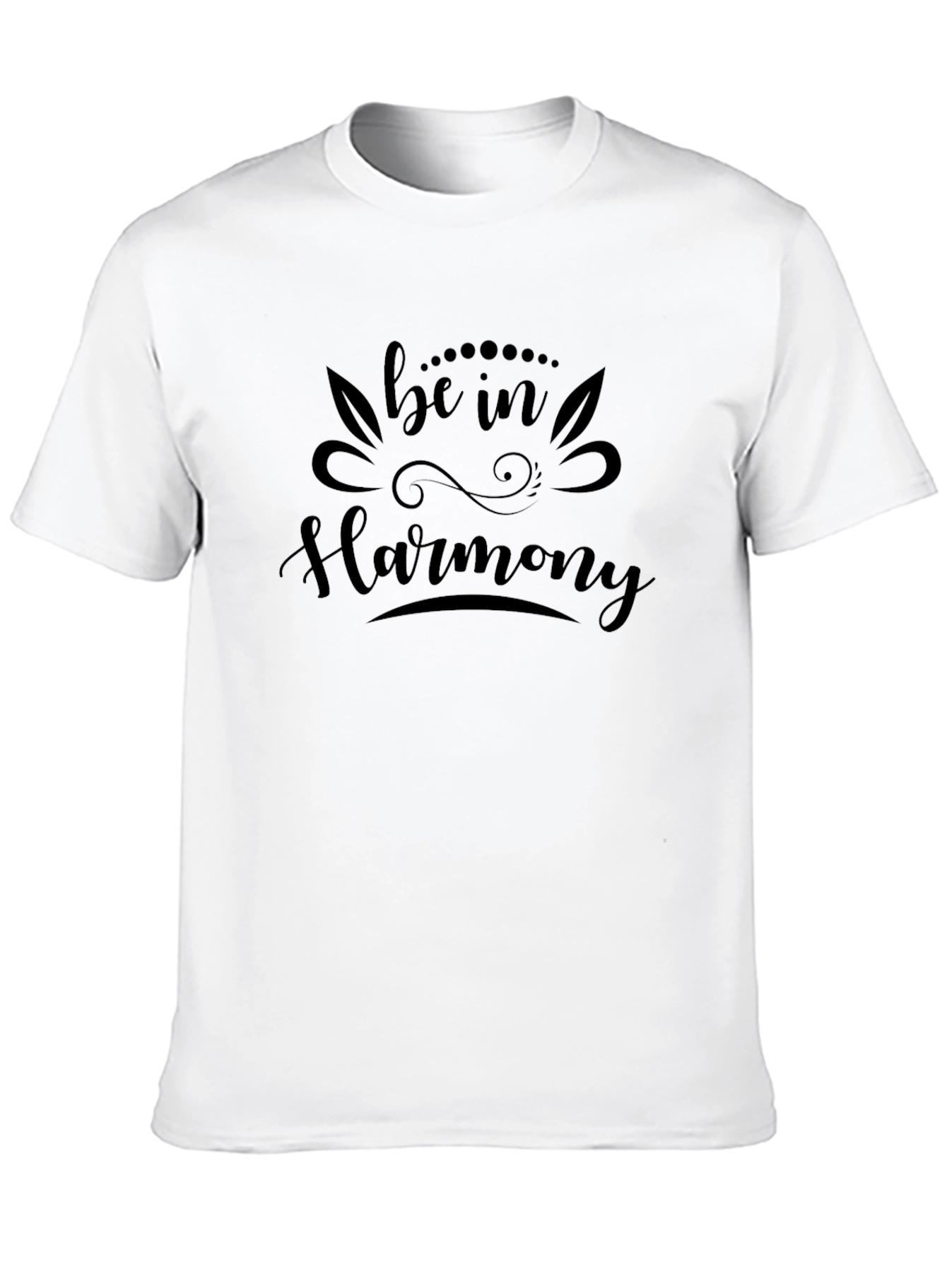 Be in Harmony Black Graphic T-Shirt