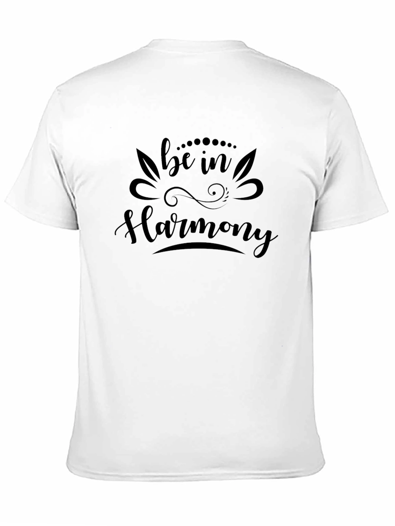 Be in Harmony Black Graphic T-Shirt