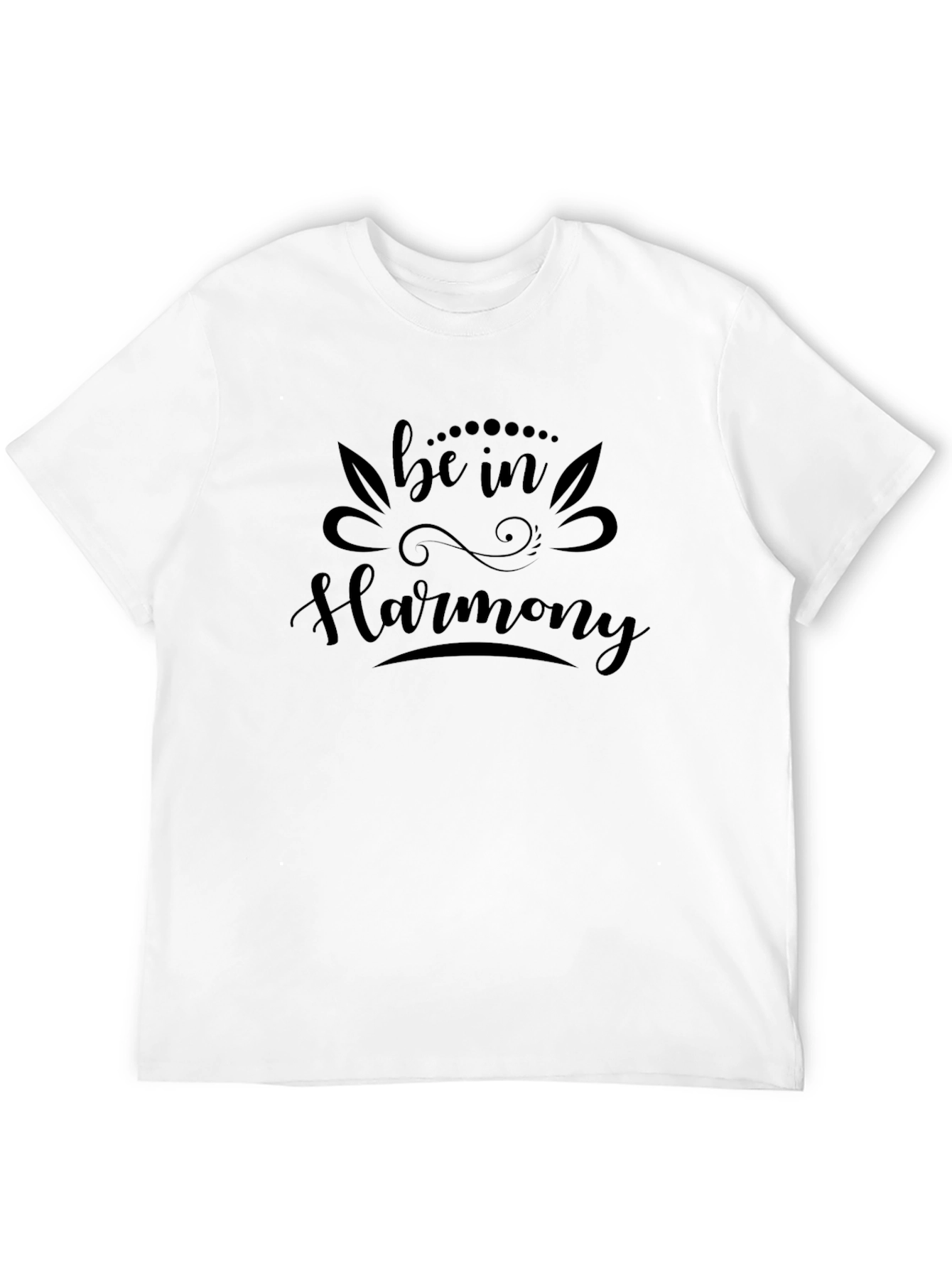 Be in Harmony Black Graphic T-Shirt