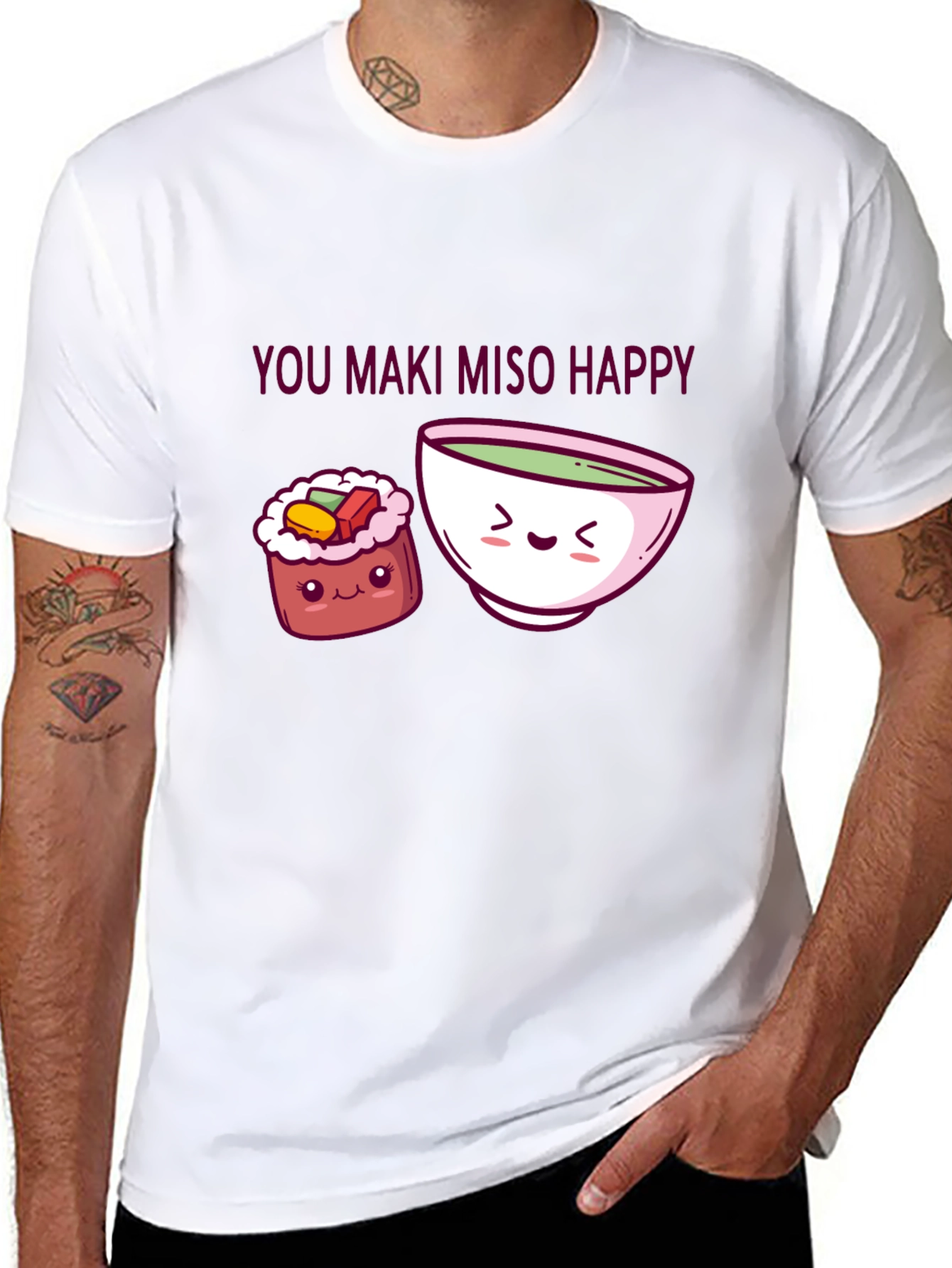 You Maki Miso Happy T-Shirt Sushi Pun Tee