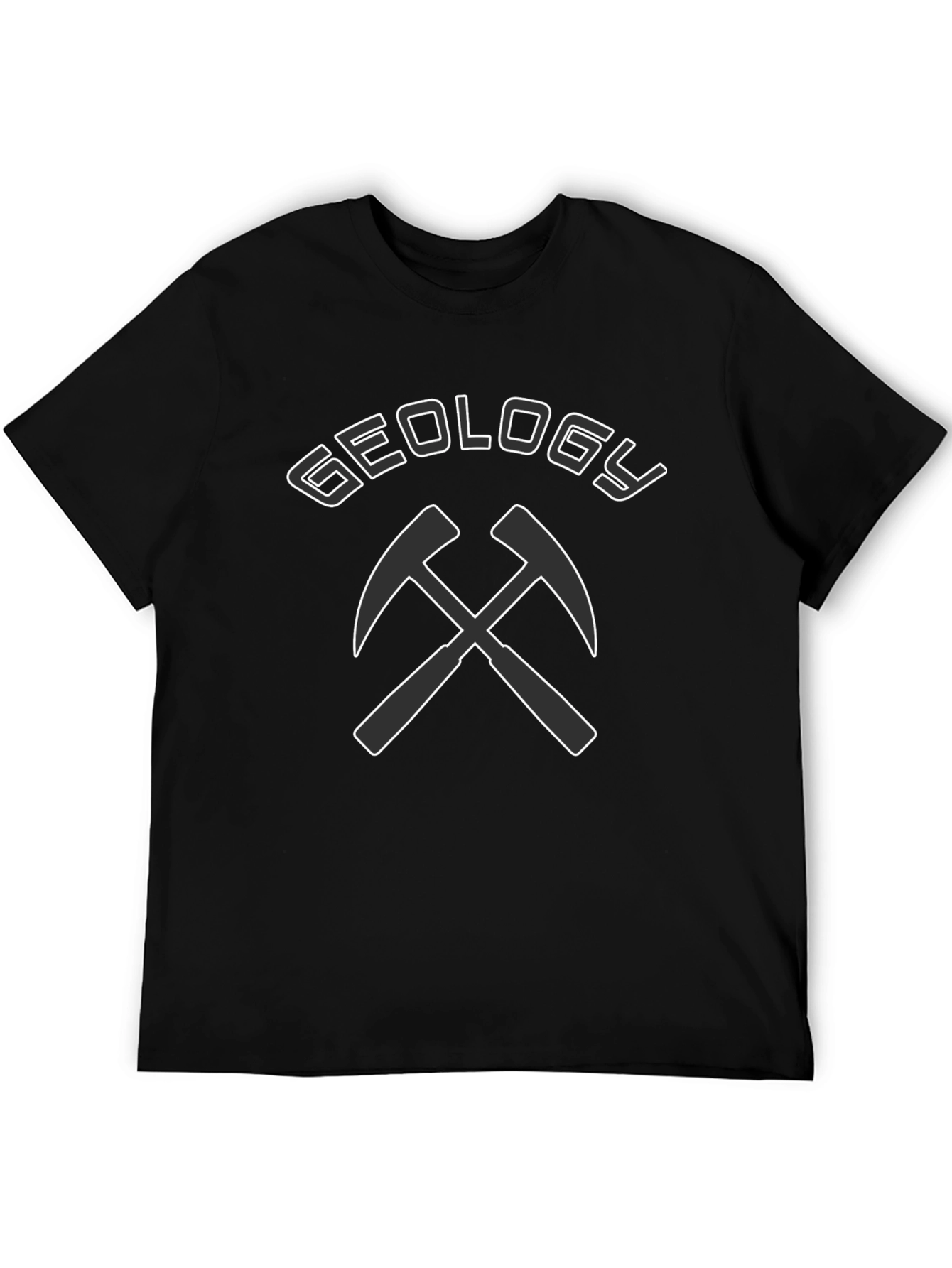 Geology Pickaxe Graphic T-Shirt - Black