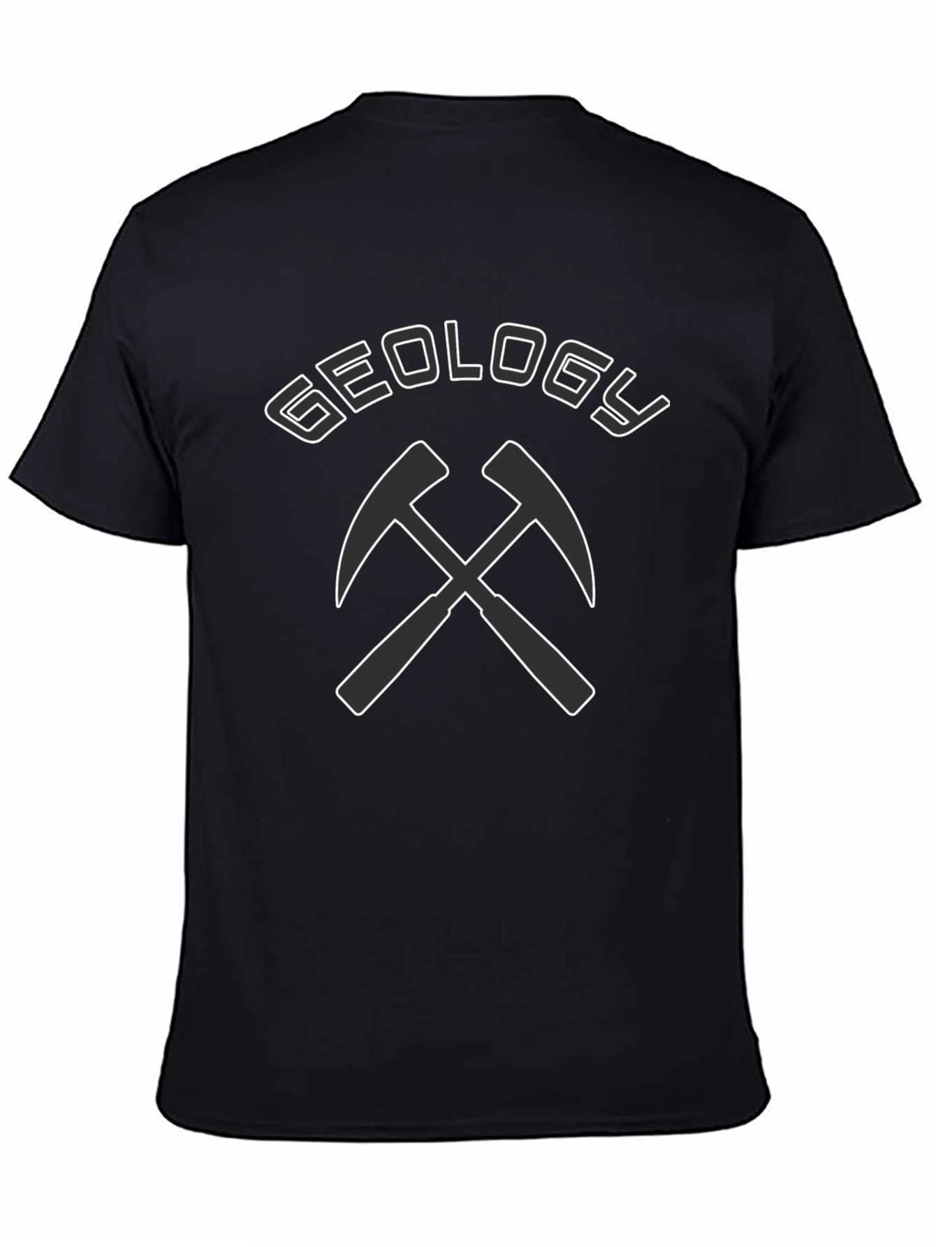 Geology Pickaxe Graphic T-Shirt - Black