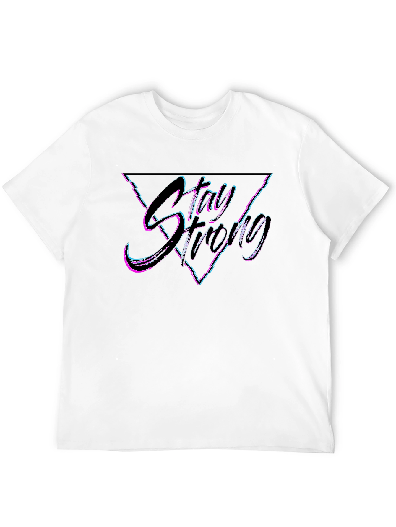 Stay Strong Graphic Tee - Black Cotton Blend