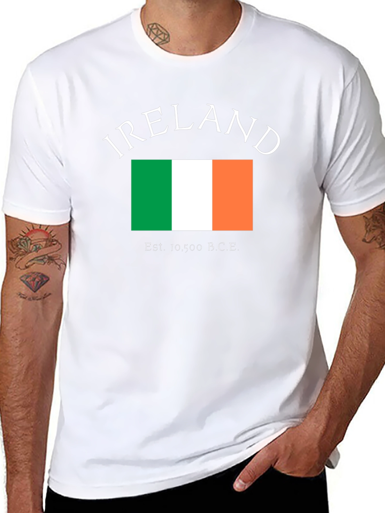 Ireland Flag T-Shirt - Black
