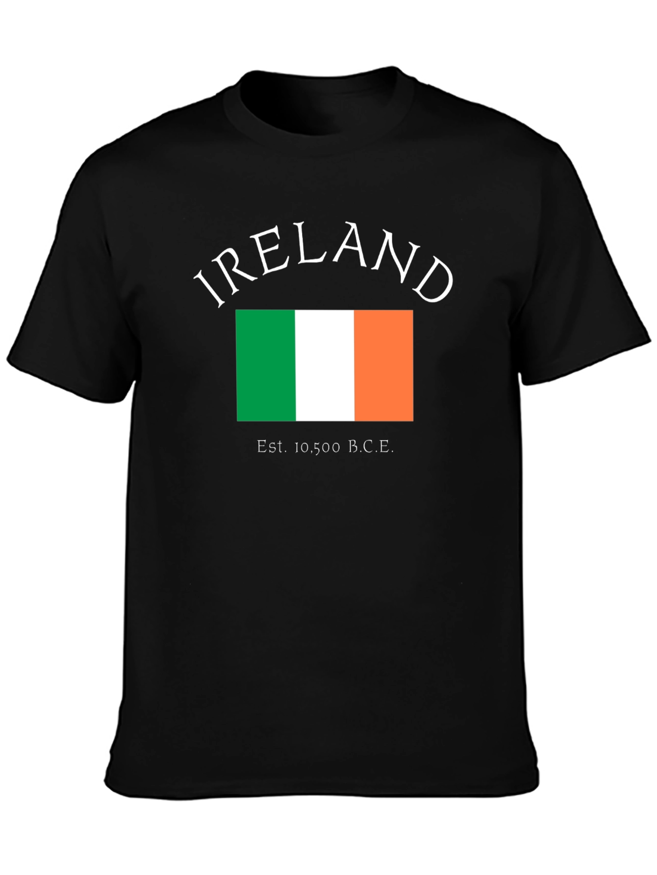 Ireland Flag T-Shirt - Black