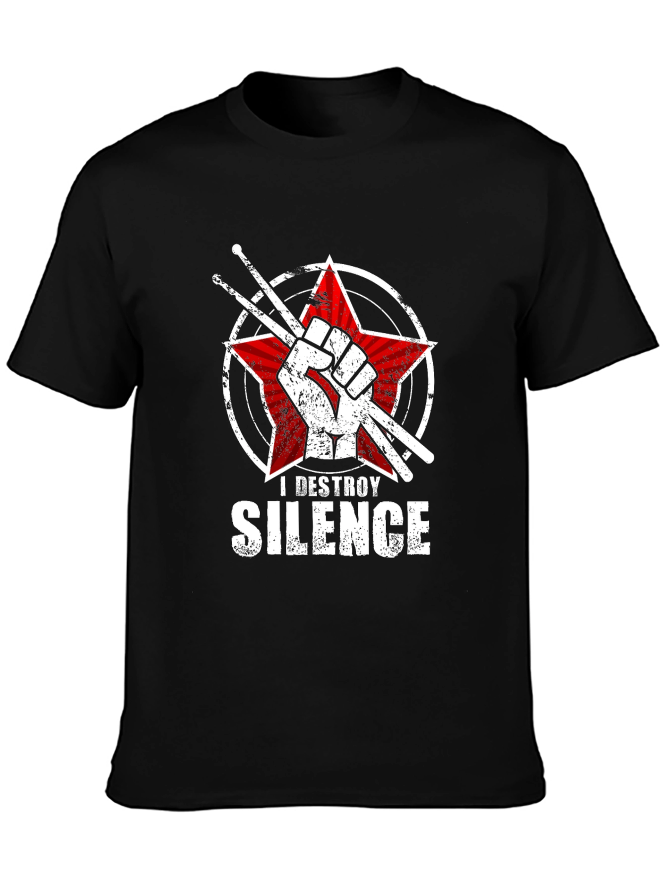 I Destroy Silence Drummer T-Shirt