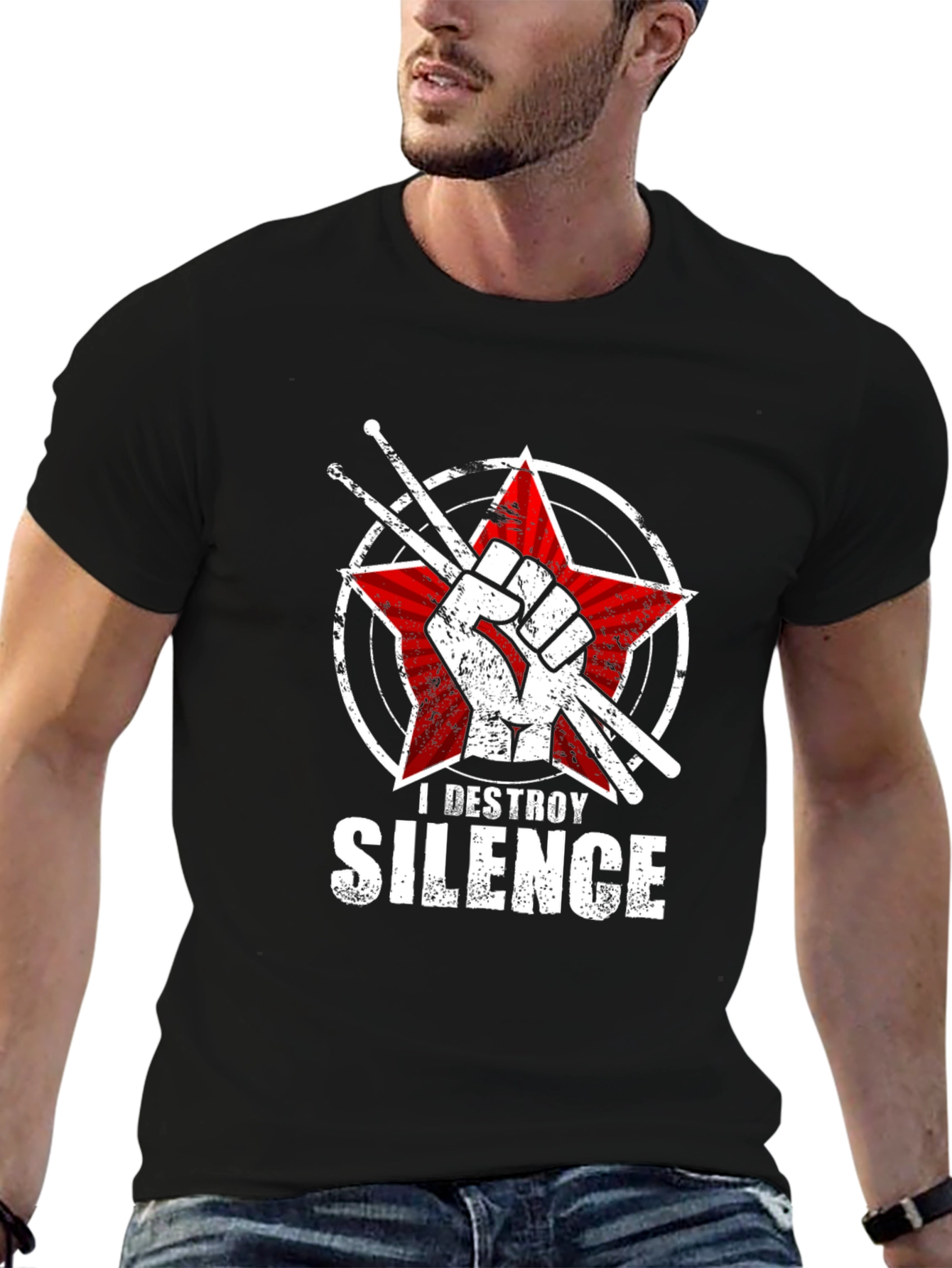 I Destroy Silence Drummer T-Shirt