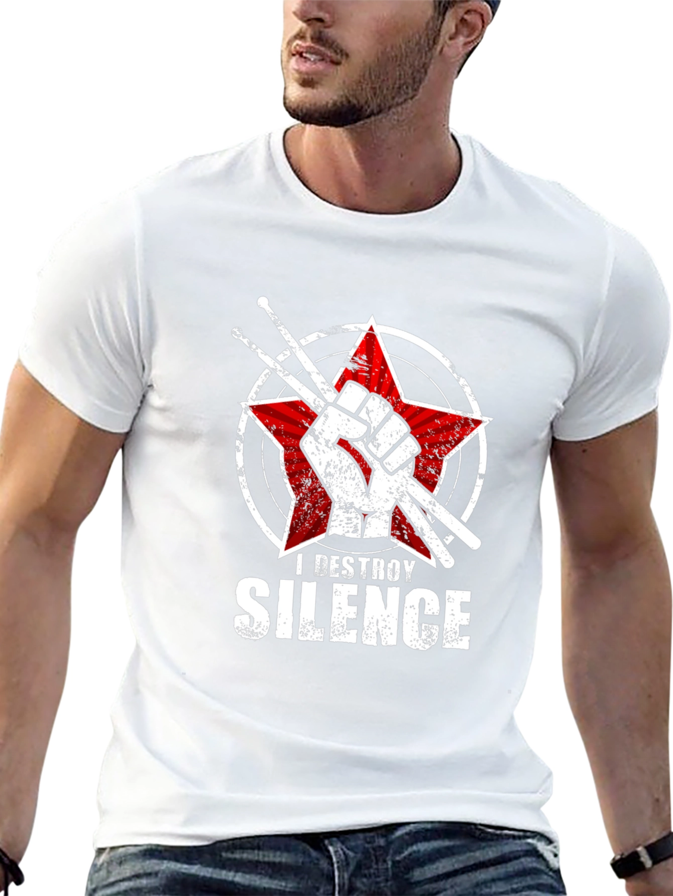I Destroy Silence Drummer T-Shirt