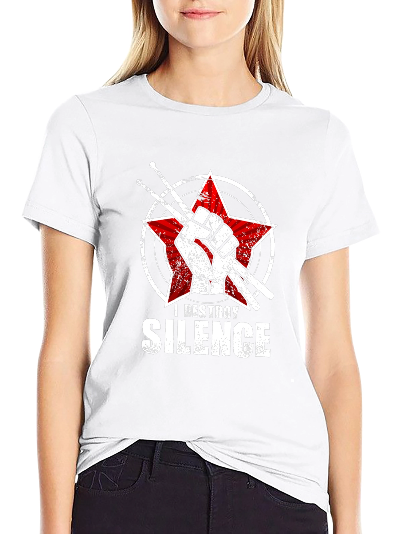 I Destroy Silence Drummer T-Shirt