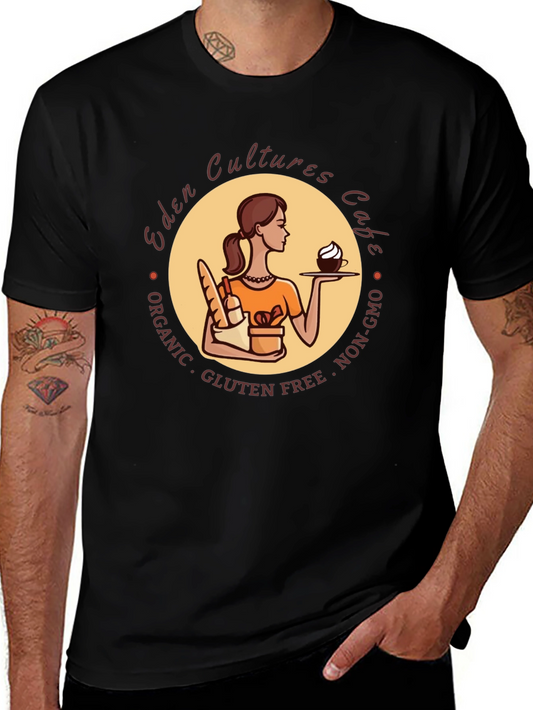 Eden Cultures Cafe T-Shirt - Organic Gluten-Free Non-GMO