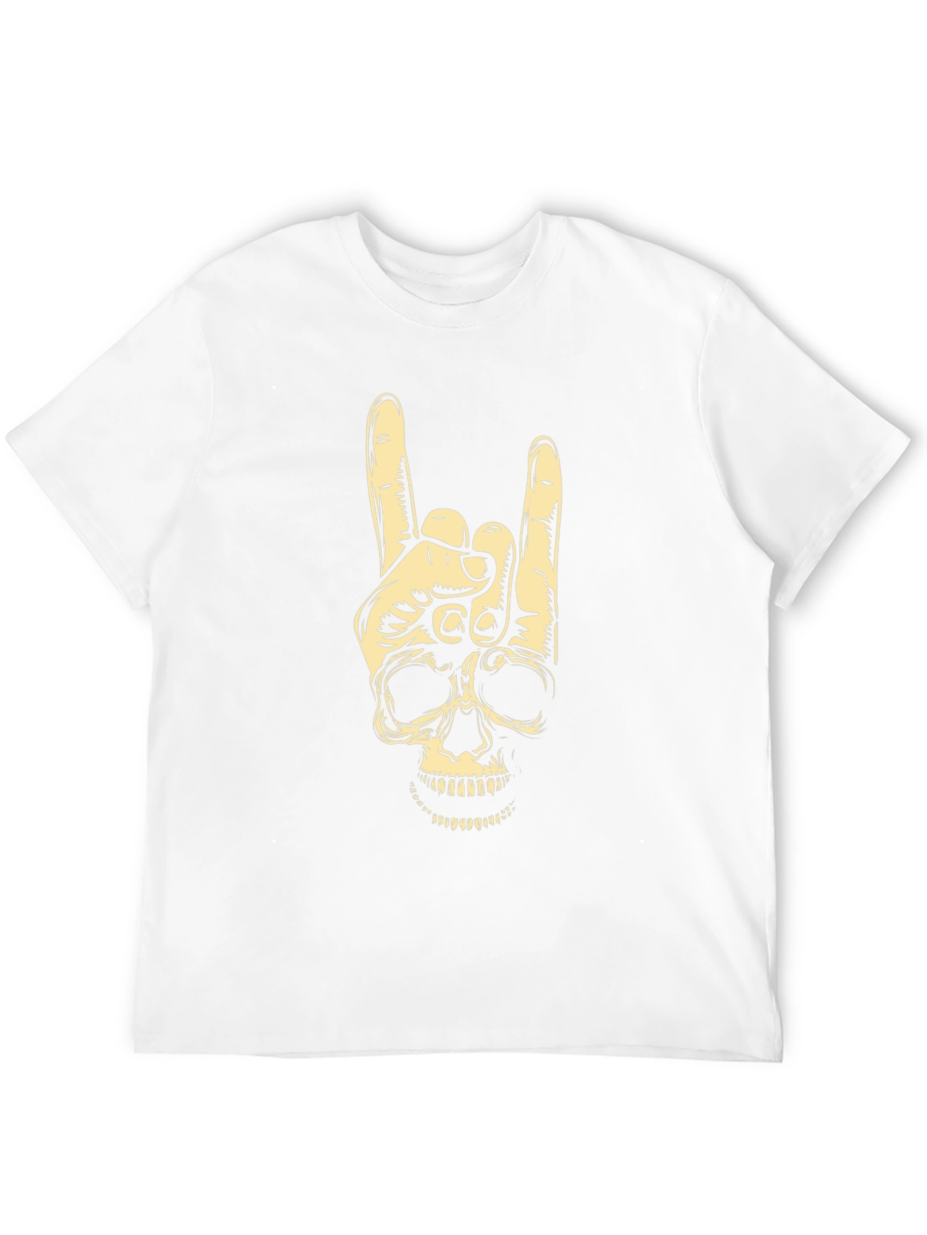 Rock On Skull Graphic Tee - Black