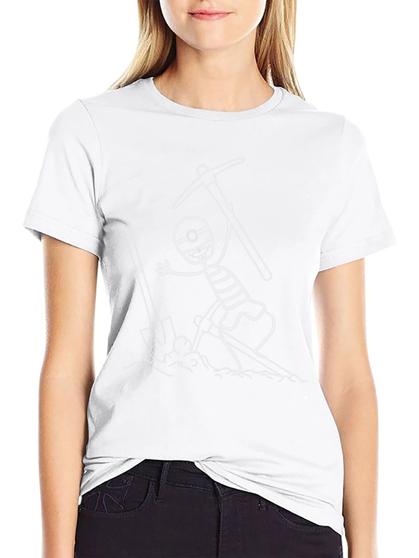 Miner Cartoon Black T-Shirt - Dig Into Fun!