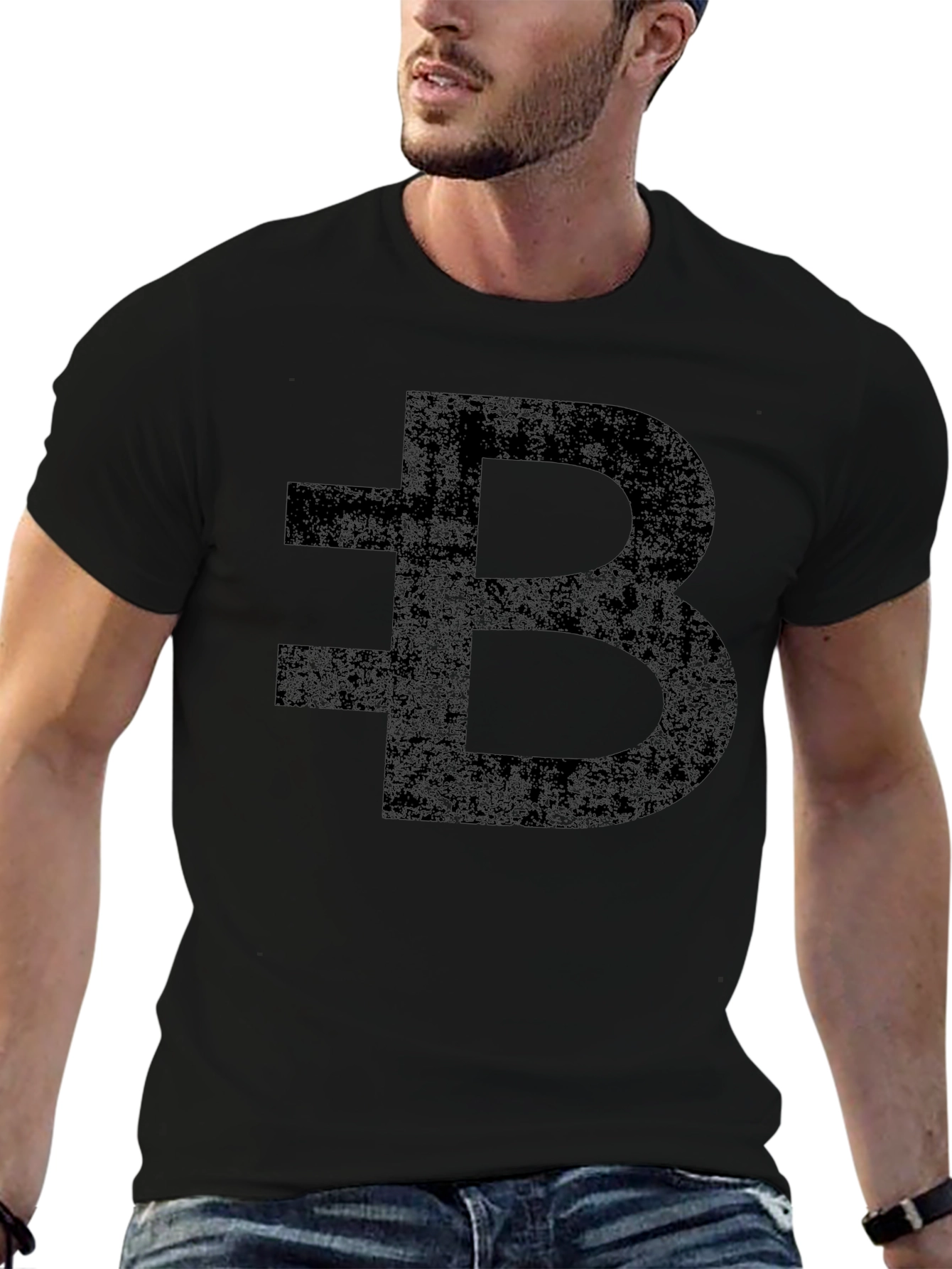 Distressed Black Bytecoin Crypto T-Shirt