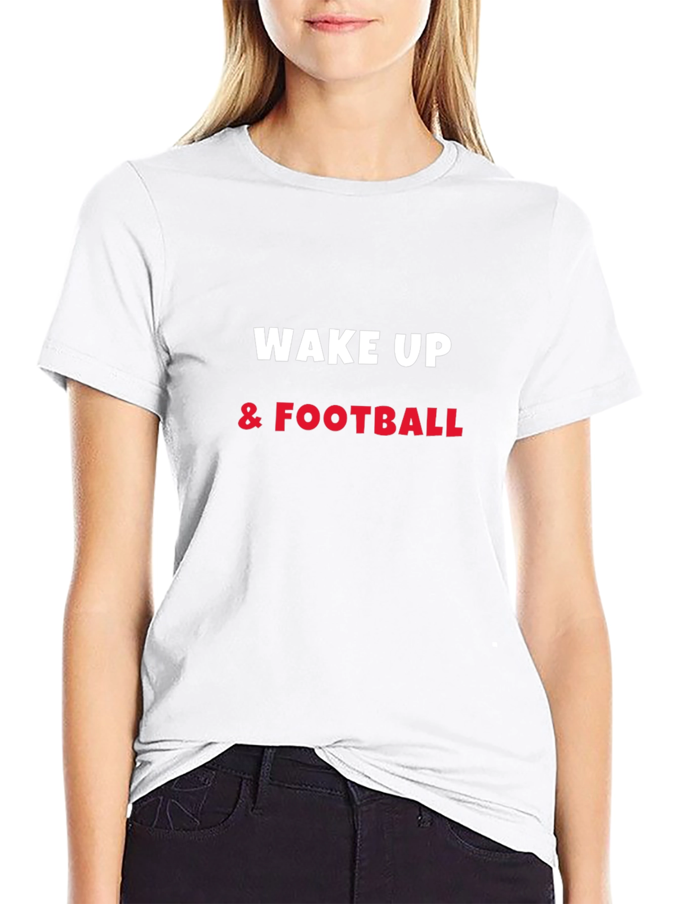 Wake Up & Football Graphic Tee