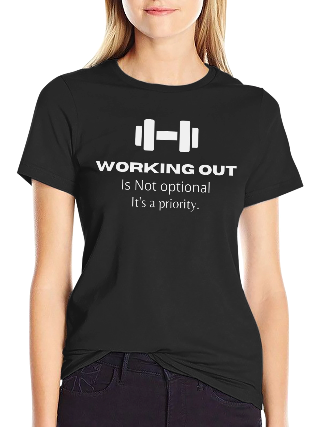 Workout Motivation Tee - Fitness Is Priority
