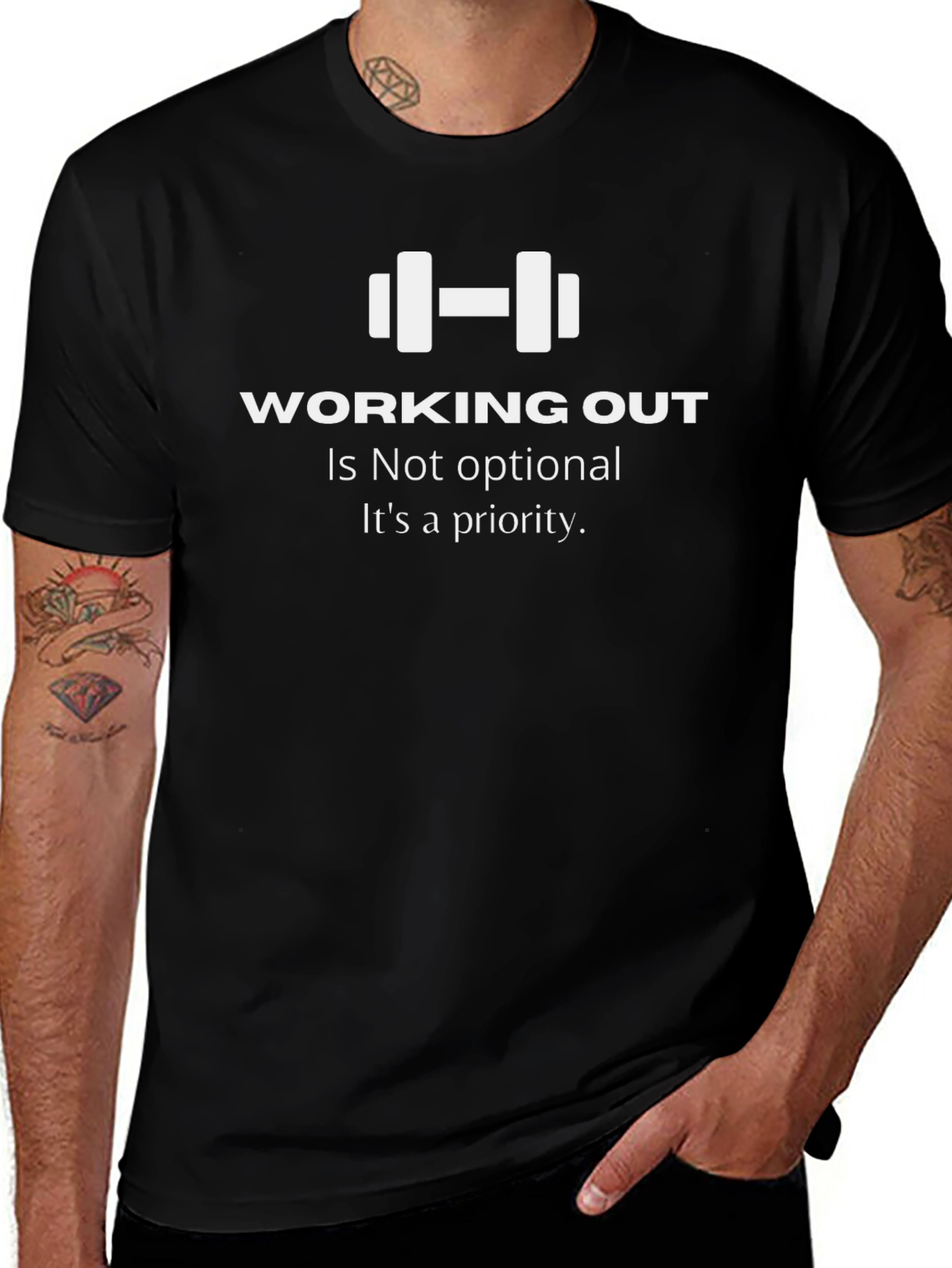 Workout Motivation Tee - Fitness Is Priority