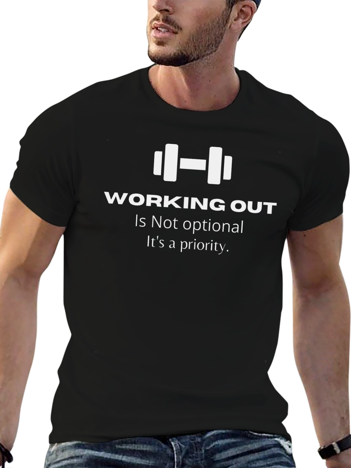 Workout Motivation Tee - Fitness Is Priority