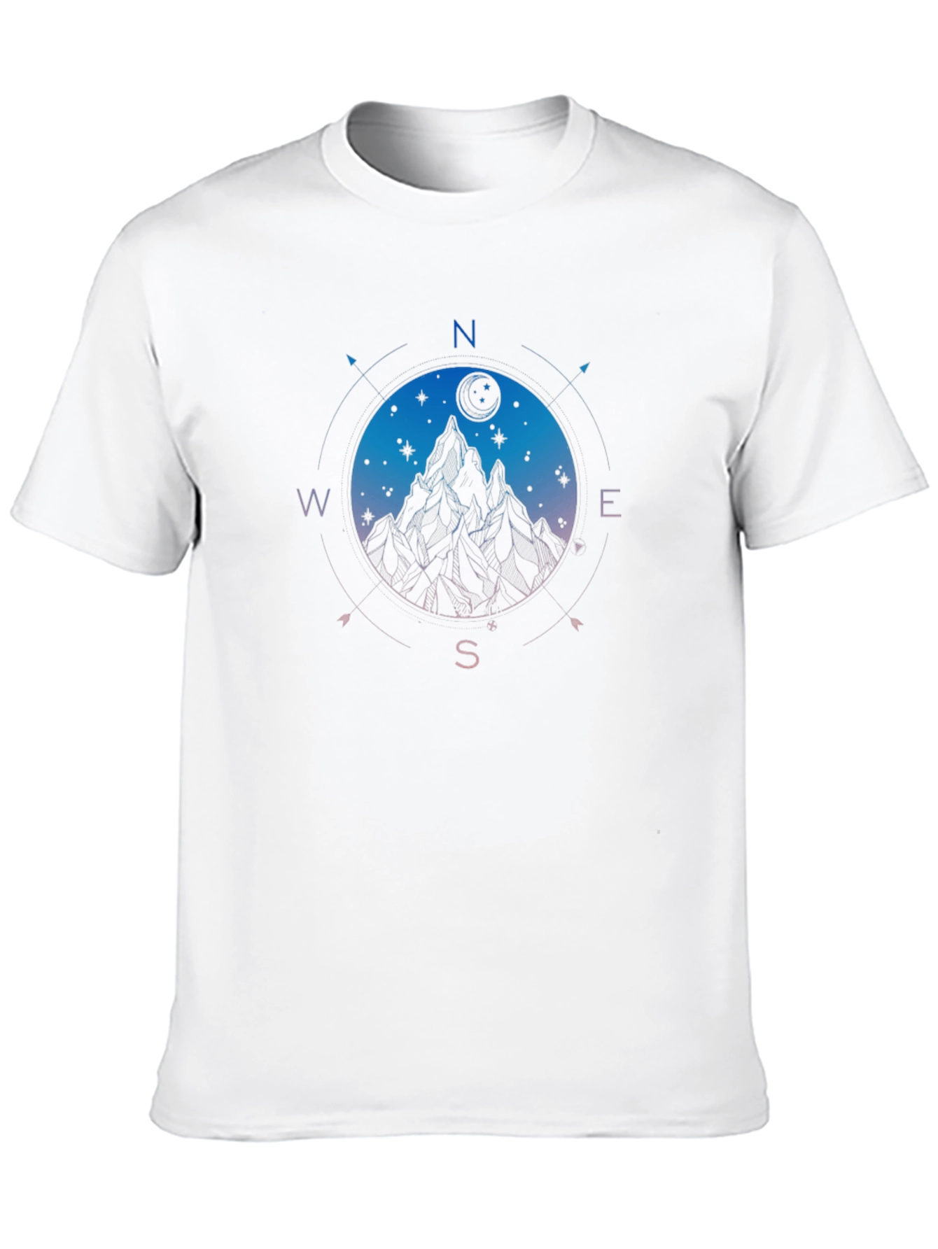 Mountain Compass Graphic Black T-Shirt