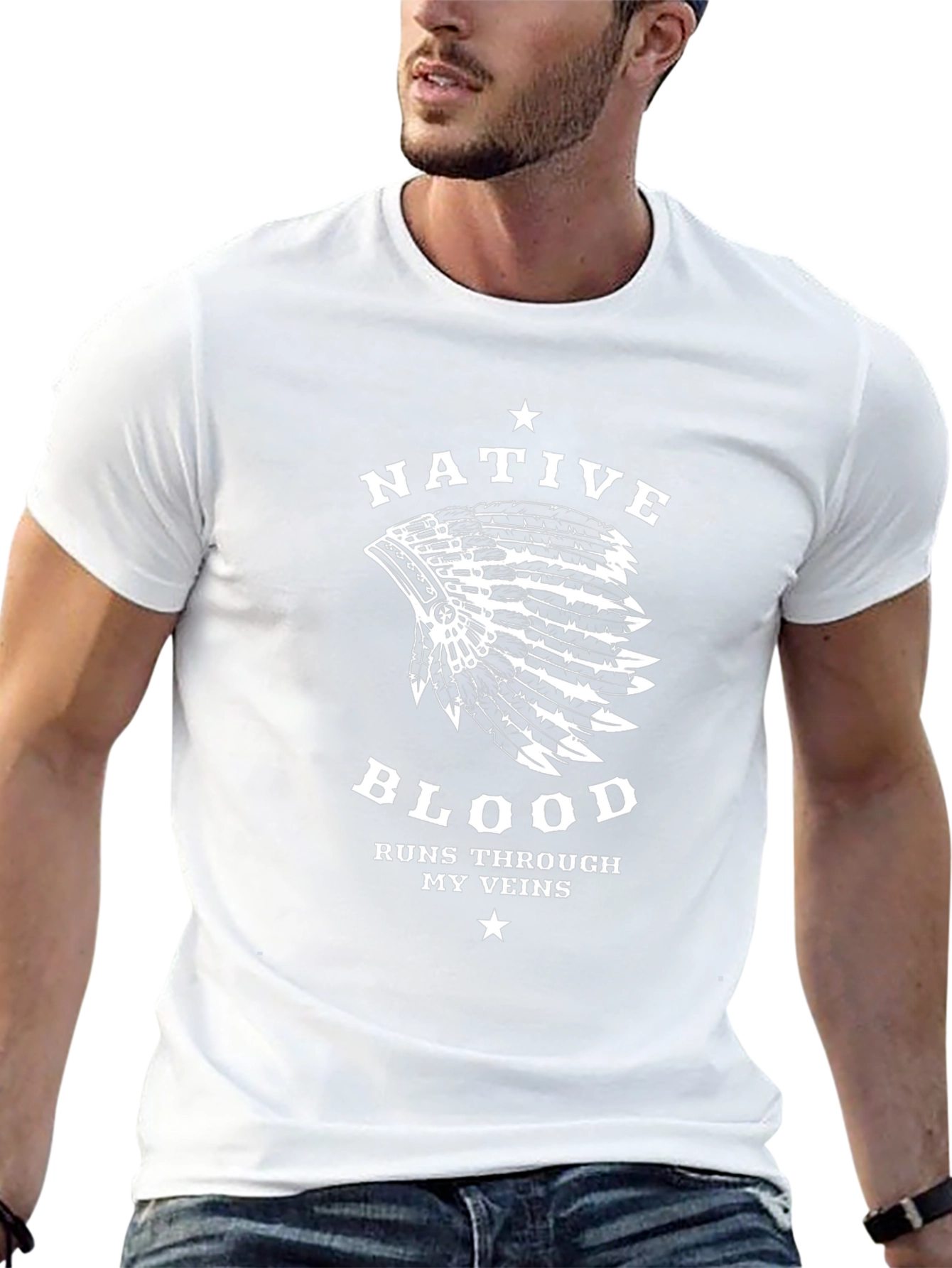 Native Blood T-Shirt - Headdress Graphic Tee