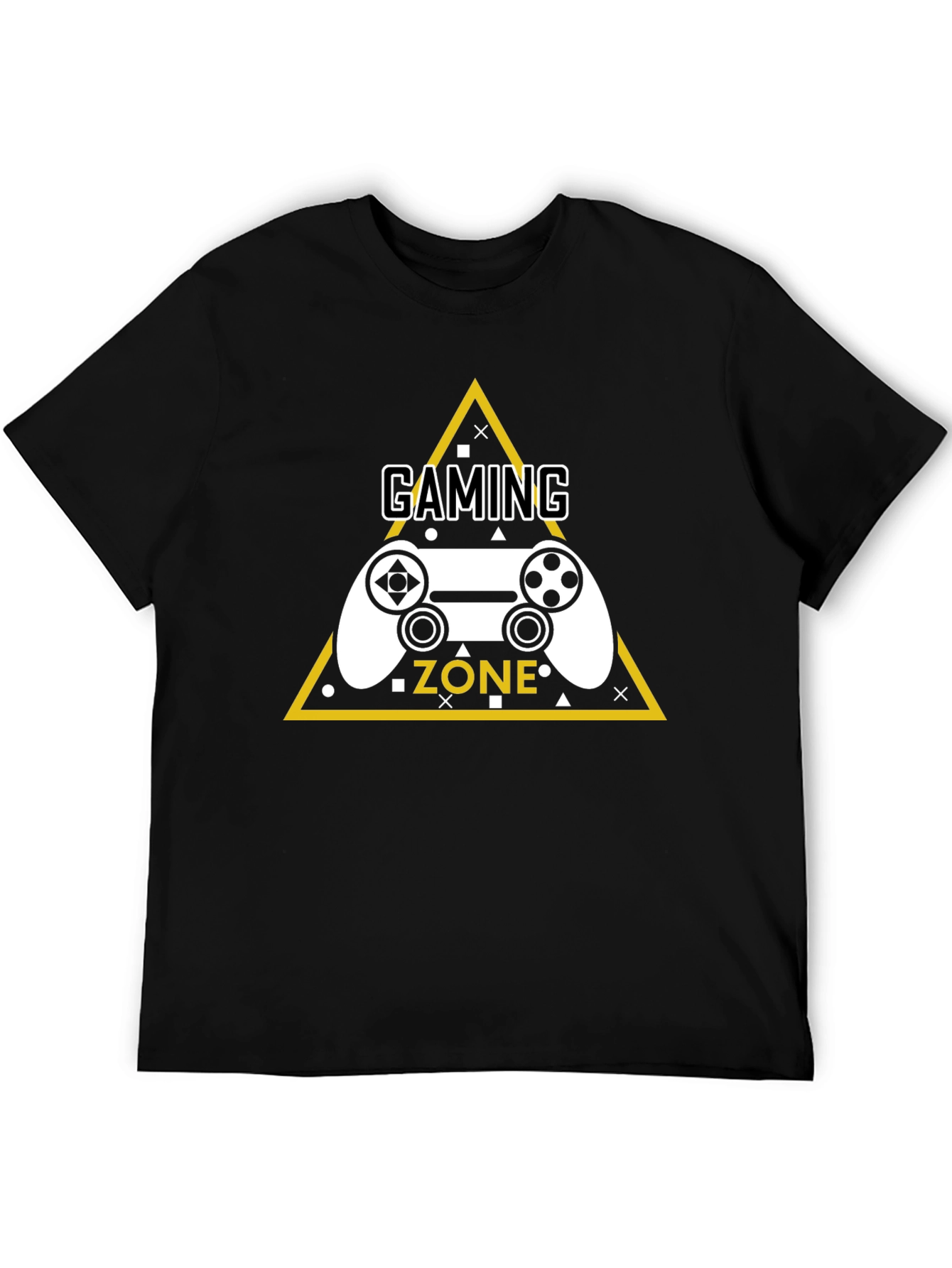 Gaming Zone Graphic Tee - Black Cotton T-Shirt
