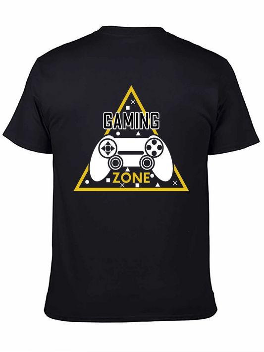 Gaming Zone Graphic Tee - Black Cotton T-Shirt